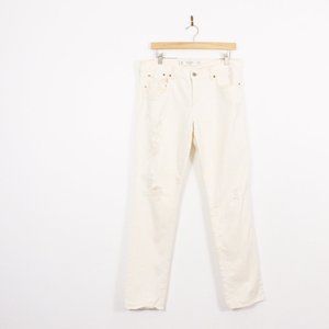 Abercombie & Fitch Erin Straight Leg Ripped Denim